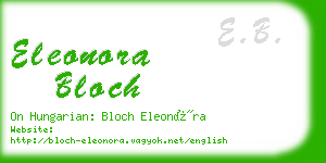 eleonora bloch business card